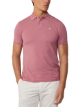Hackett London Cotton Regular Fit Short Sleeve Polo Shirt, Crushed Berry Red