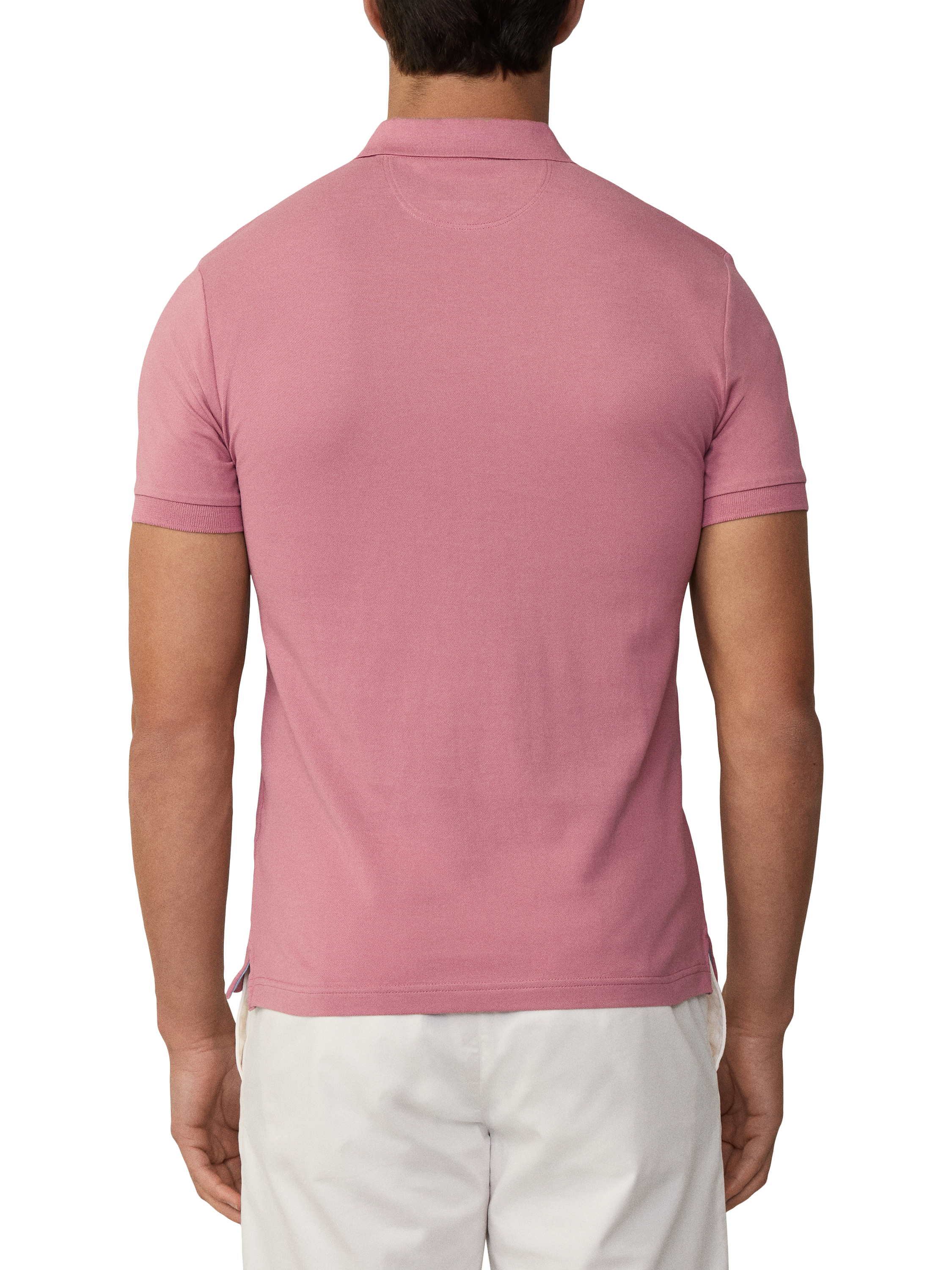 Product image 3 of 7, which shows Hackett London Cotton Regular Fit Short Sleeve Polo Shirt, Crushed Berry Red, XS