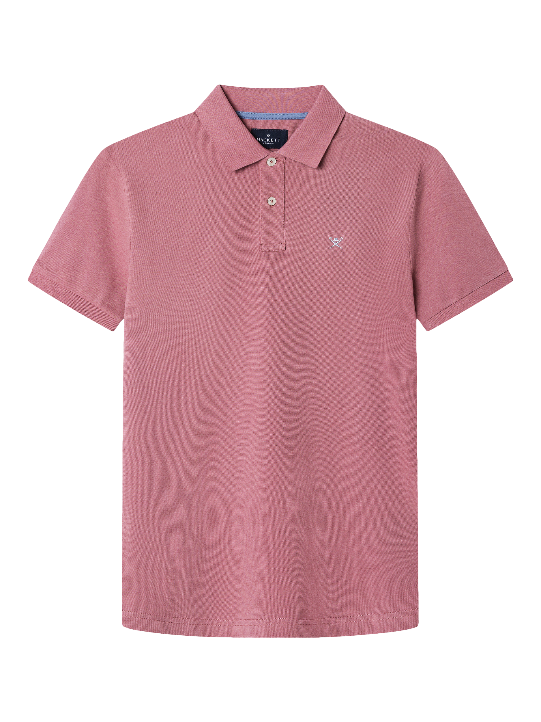 Product image 6 of 7, which shows Hackett London Cotton Regular Fit Short Sleeve Polo Shirt, Crushed Berry Red, XS