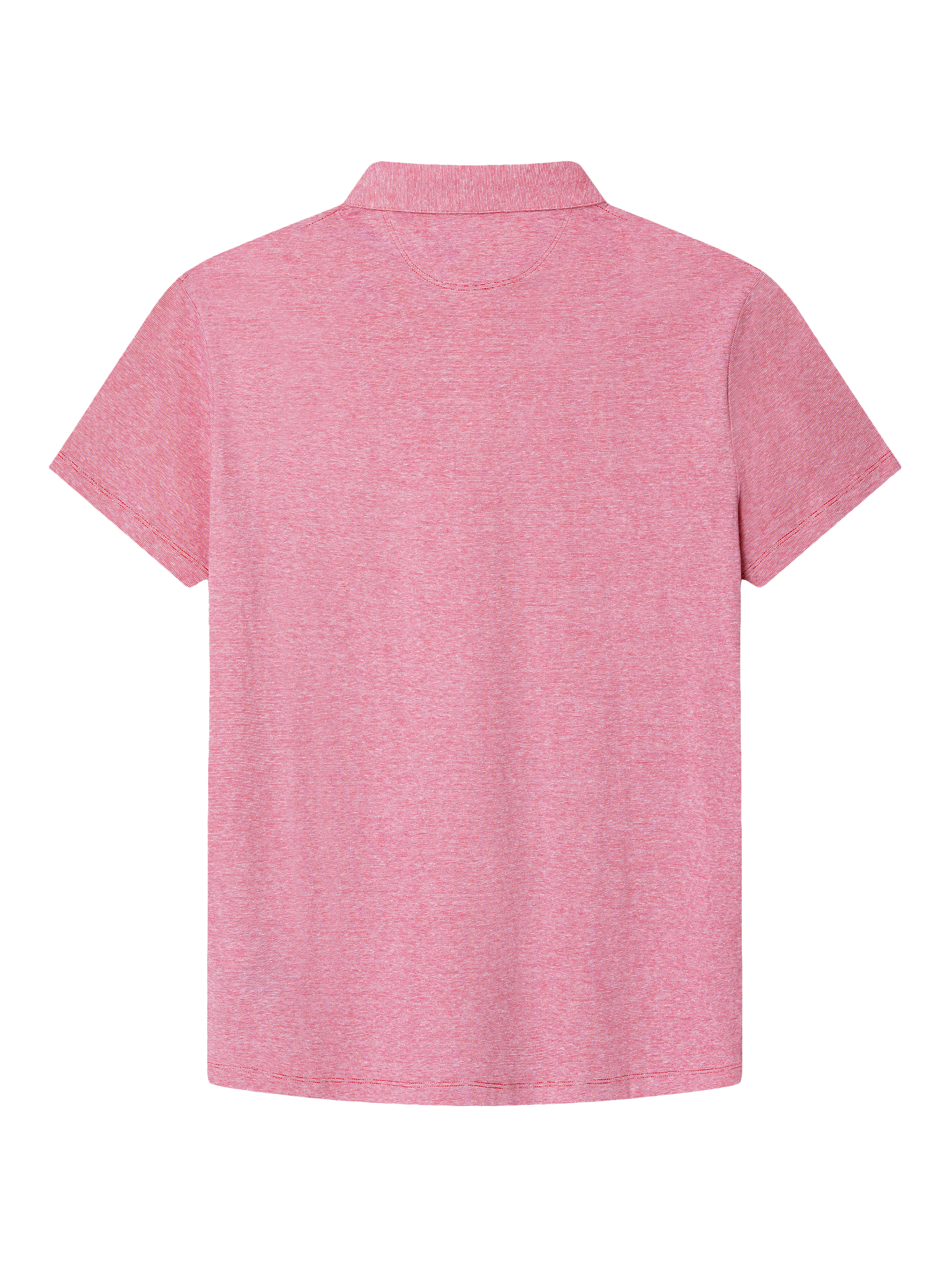 Product image 5 of 6, which shows Hackett London Linen Blend Regular Fit Short Sleeve Polo Shirt, Hibiscus Pink, XXL