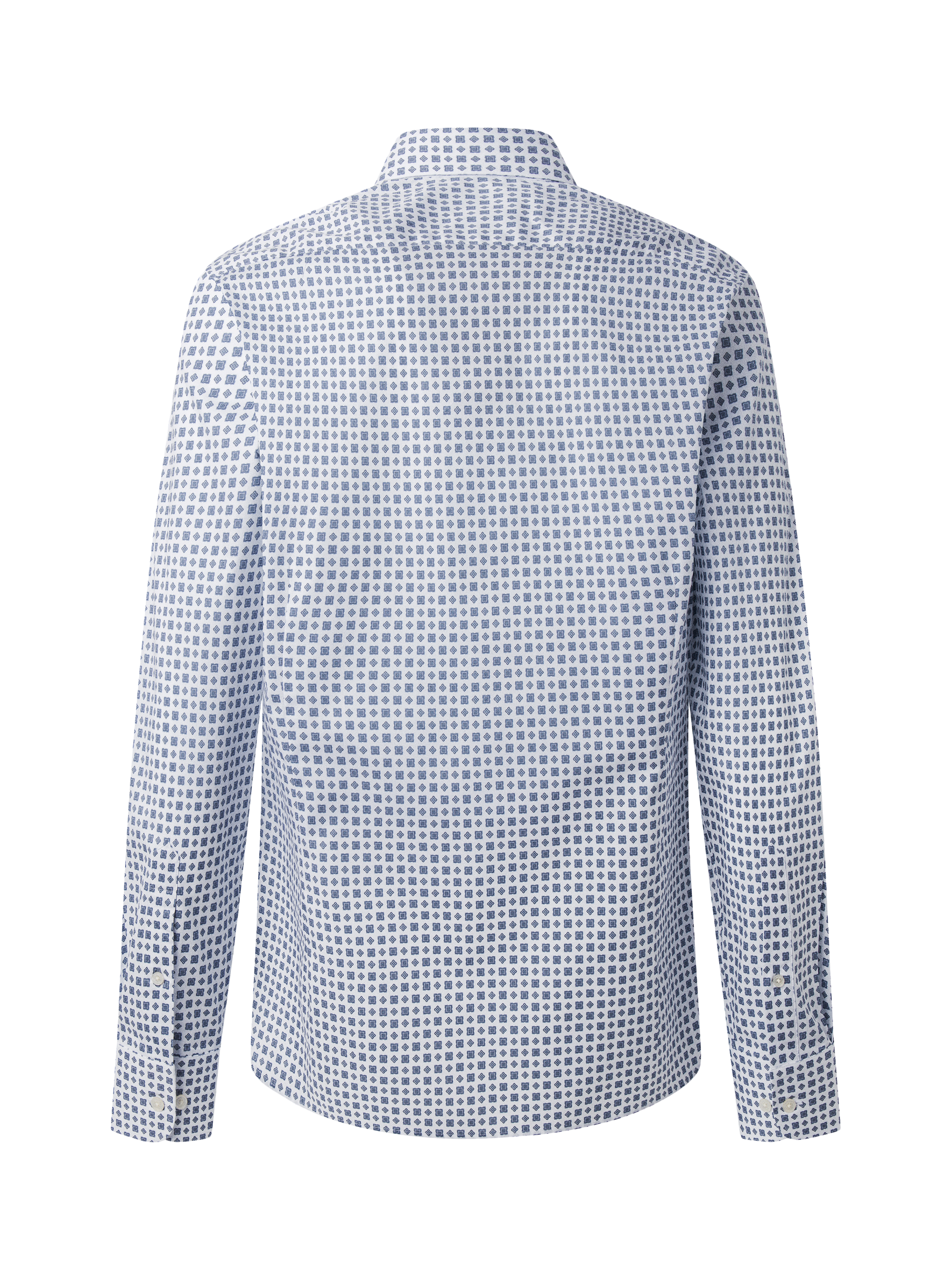 Product image 7 of 7, which shows Hackett London Foulard Print Tailored Fit Shirt, Steel Blue/White, XS
