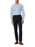 Hackett London Linen Blend Tailored Fit Textured Shirt, Sky Blue
