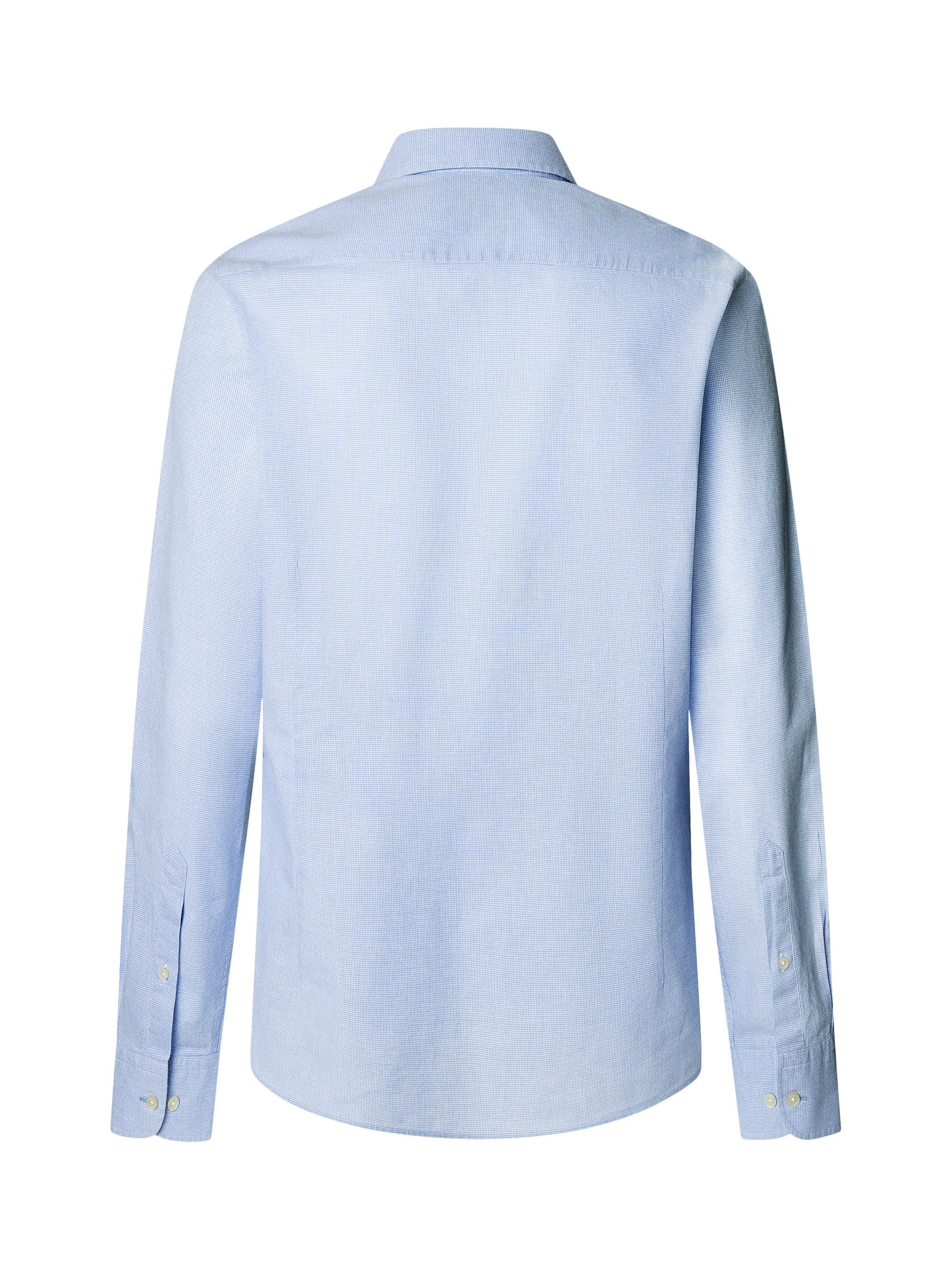 Product image 7 of 7, which shows Hackett London Linen Blend Tailored Fit Textured Shirt, Sky Blue, XXL