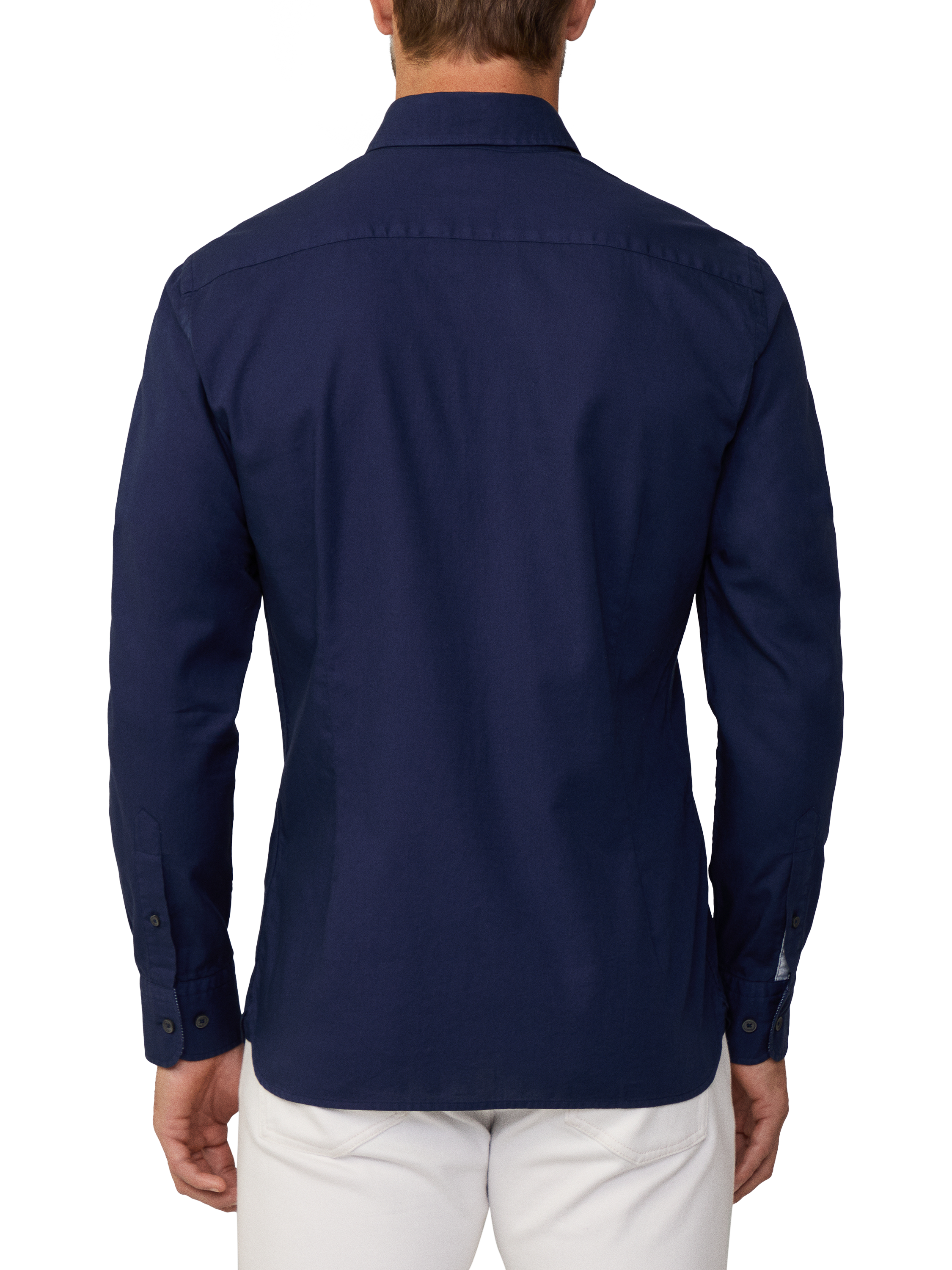 Product image 3 of 7, which shows Hackett London Cotton Tailored Fit Shirt, Ink Blue, XXXL