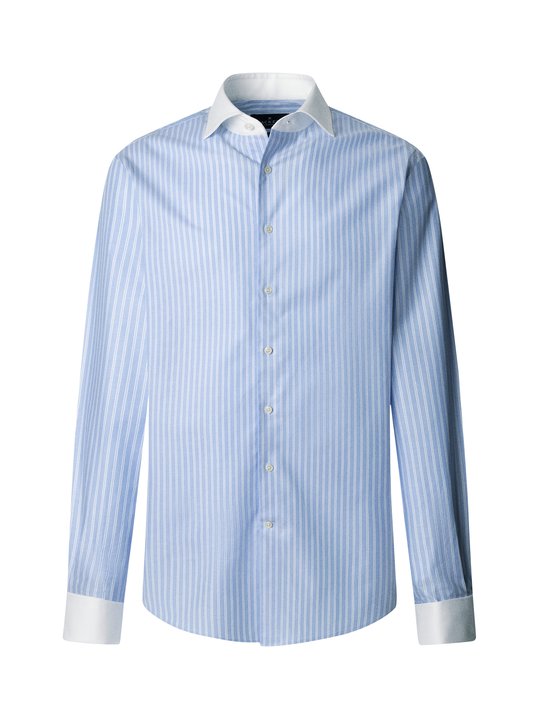 Product image 6 of 7, which shows Hackett London Cotton Regular Fit Knightsbridge Cutaway Collar Shirt, Sky Blue, XXL
