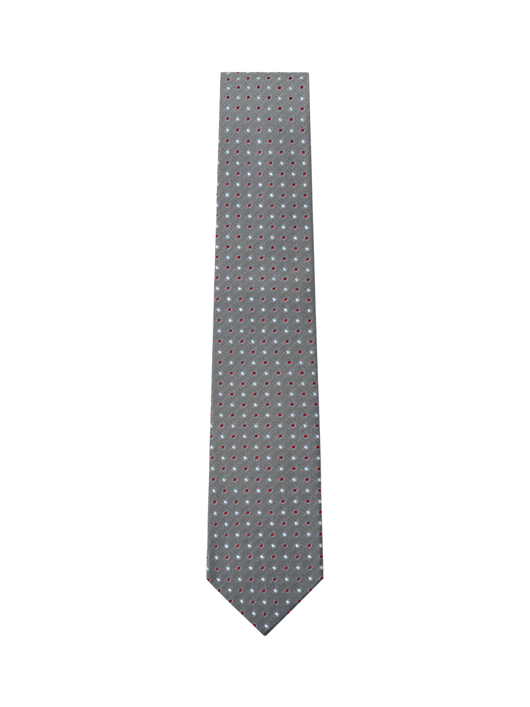 Product image 1 of 4, which shows Hackett London Silk Oxford Dot Tie, Mid Blue, 0