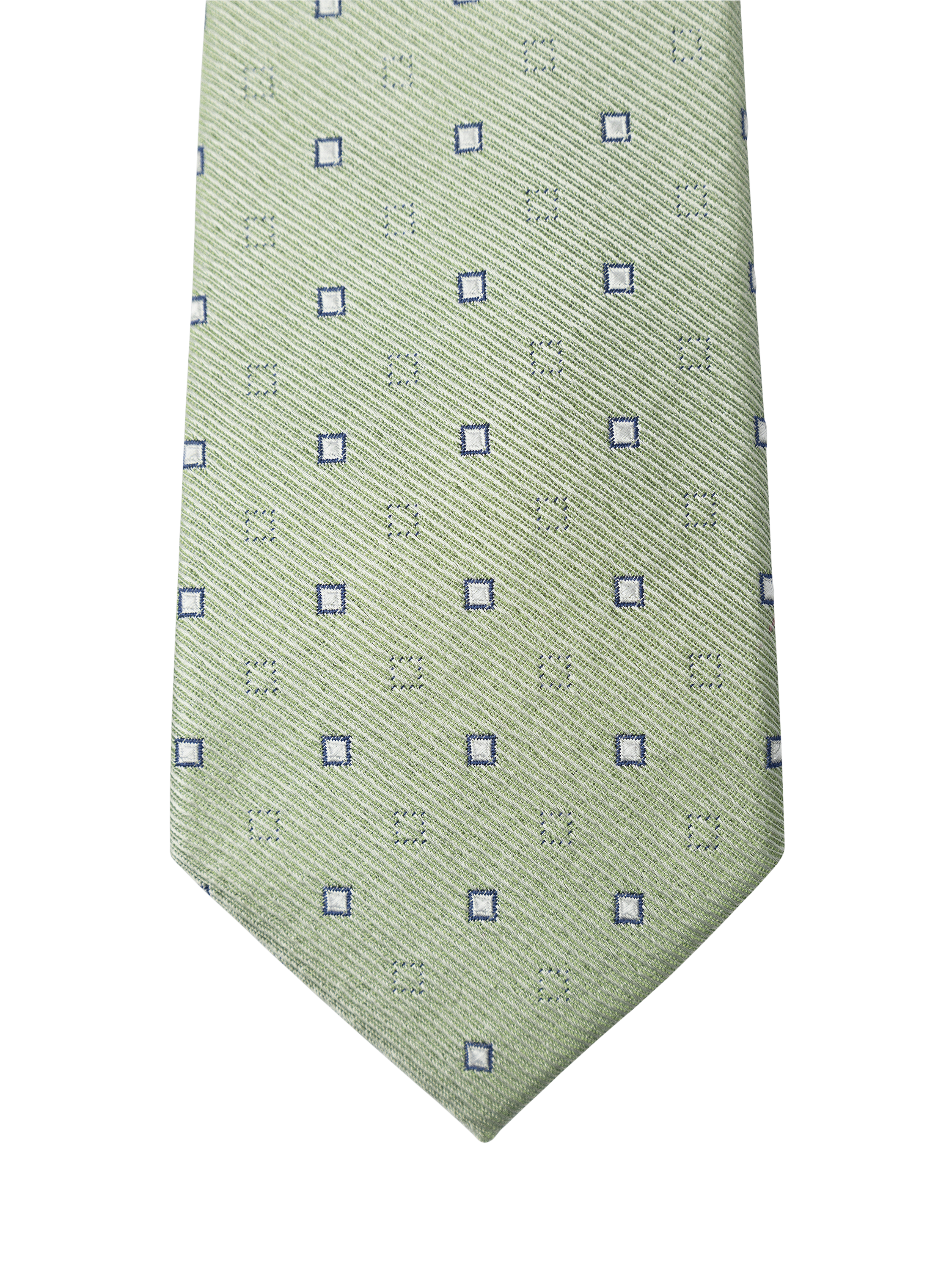 Product image 4 of 4, which shows Hackett London Silk Diamond Print Tie, Green