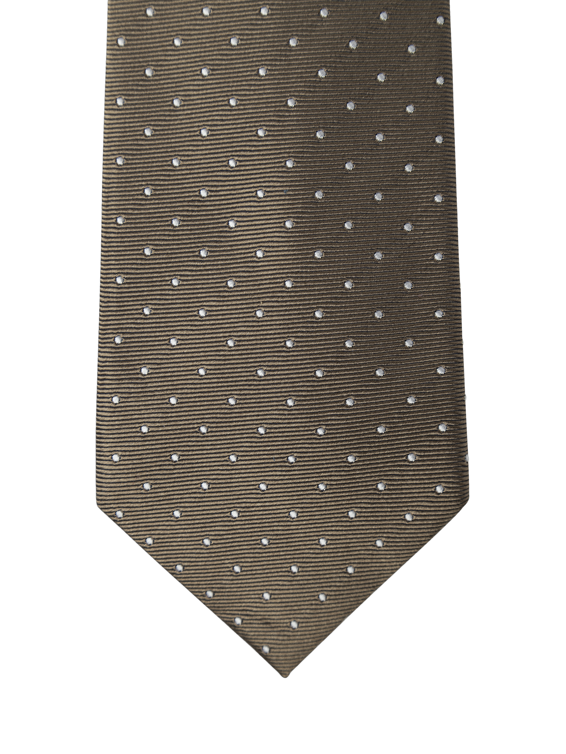 Product image 4 of 4, which shows Hackett London Silk Mayfair Dot Tie, Tan Brown, 0