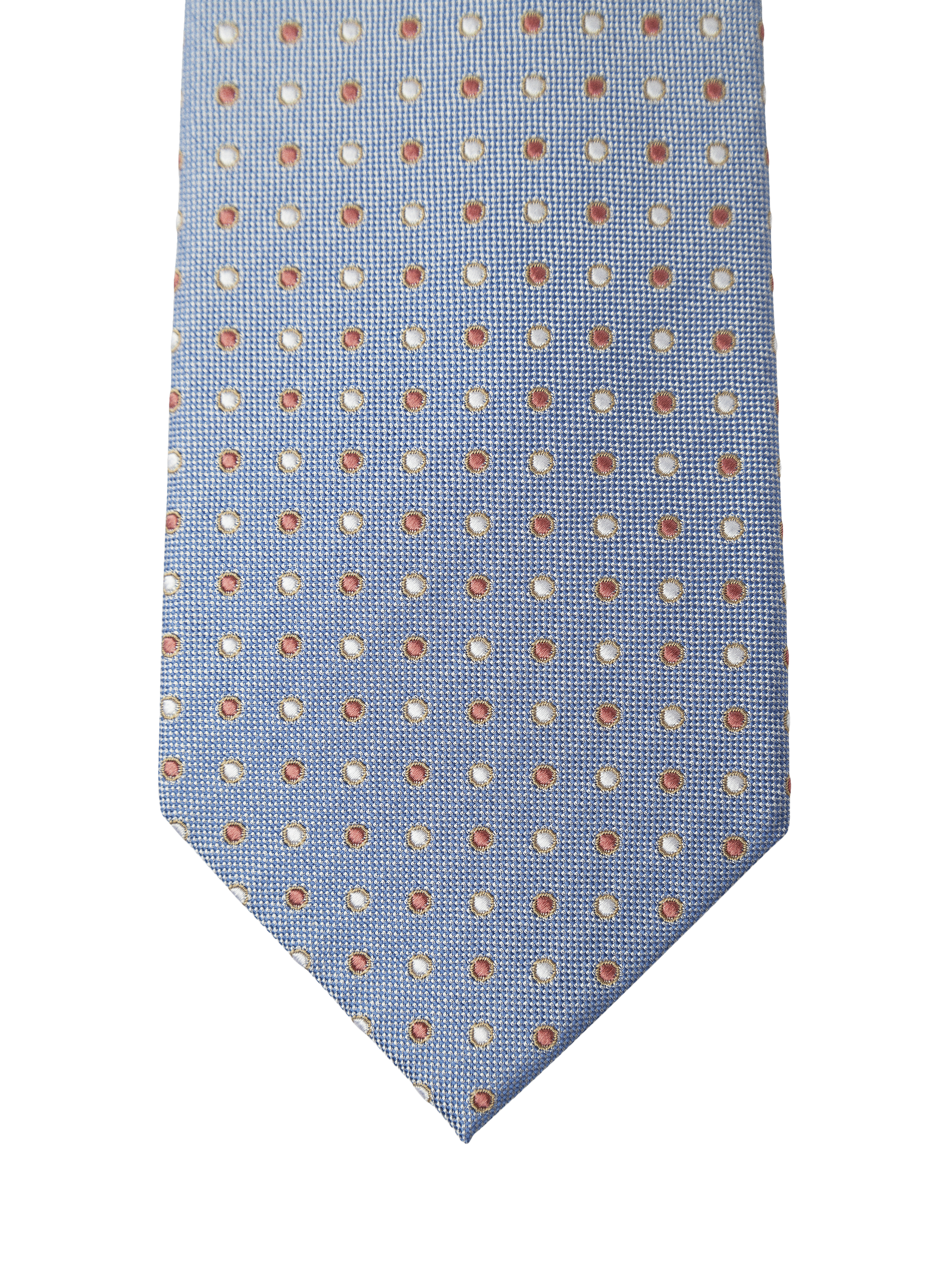 Product image 4 of 4, which shows Hackett London Silk Oxford Dot Tie, Sky Blue