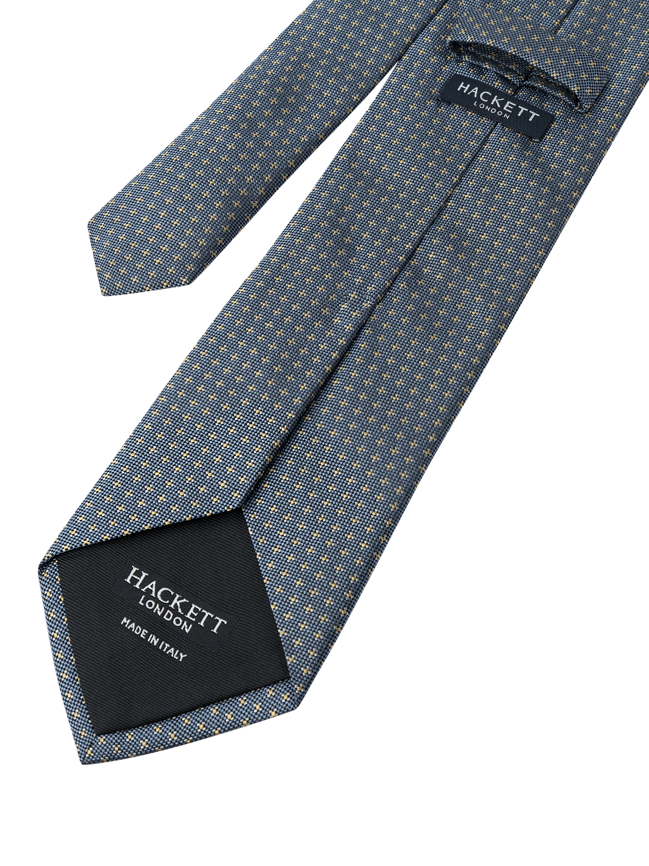 Product image 3 of 4, which shows Hackett London Silk Petal Tie, Blue/Multi