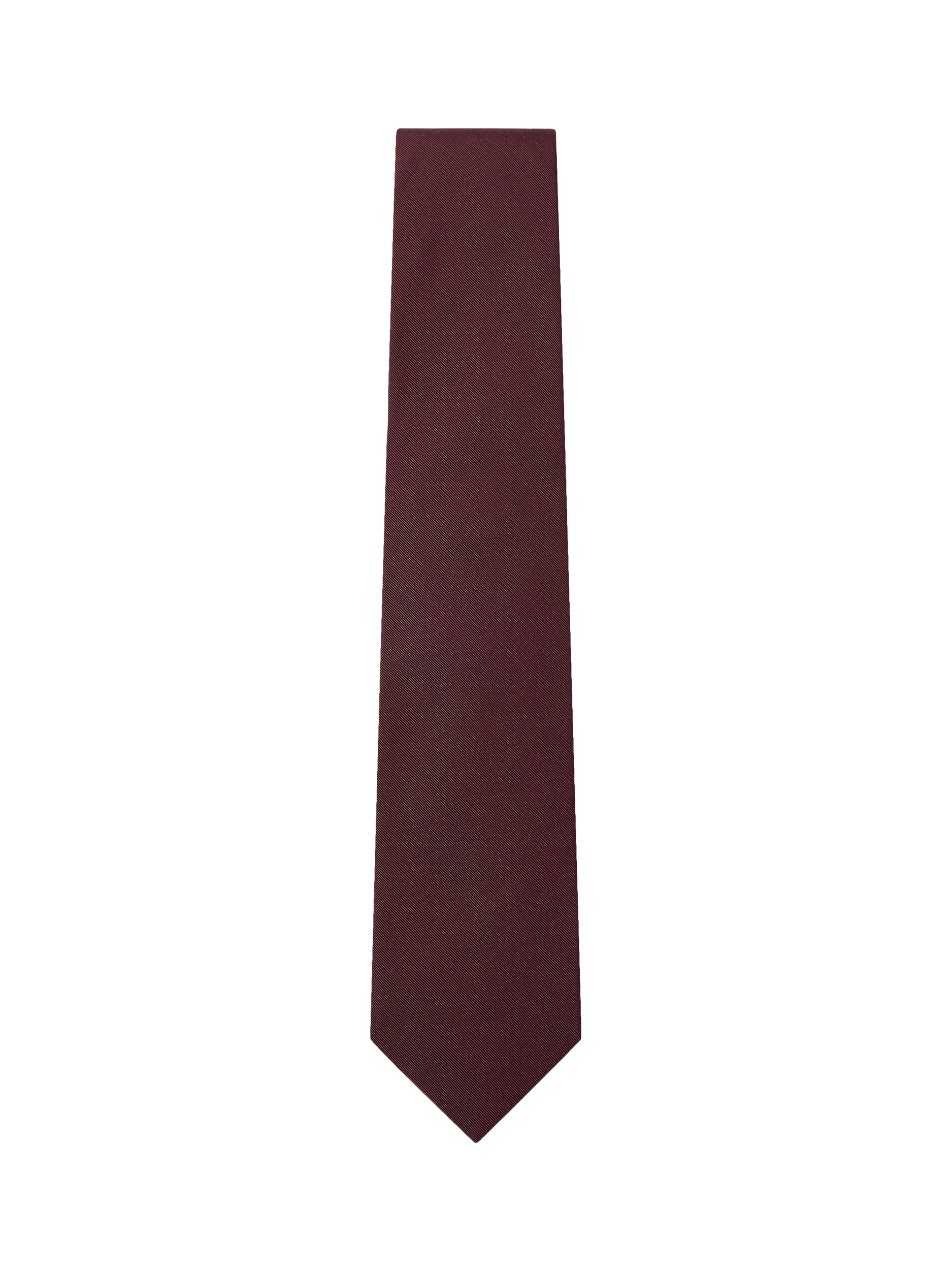 Product image 1 of 4, which shows Hackett London Silk & Cotton Blend Tie, Ruby Wine Red