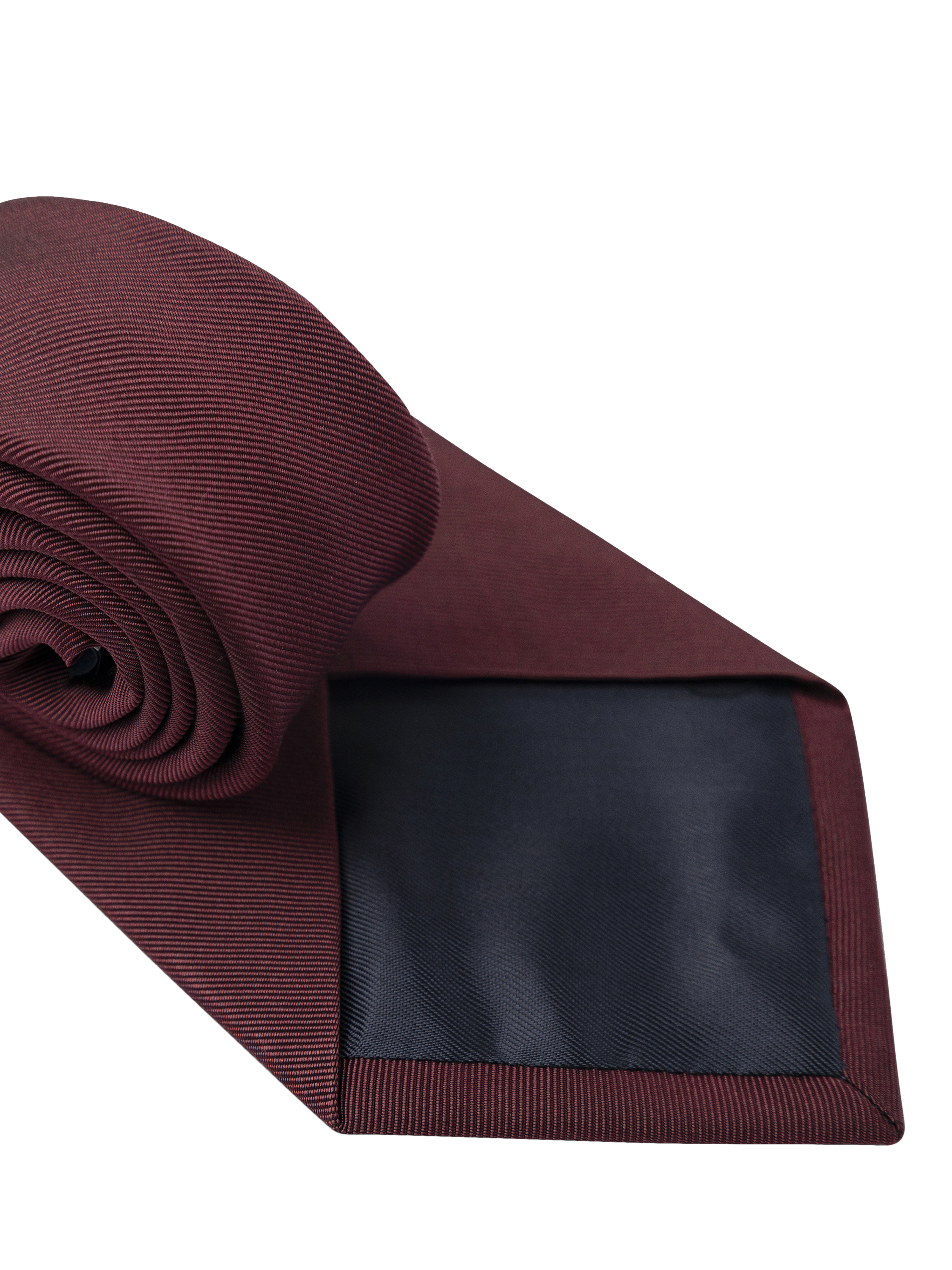 Product image 2 of 4, which shows Hackett London Silk & Cotton Blend Tie, Ruby Wine Red