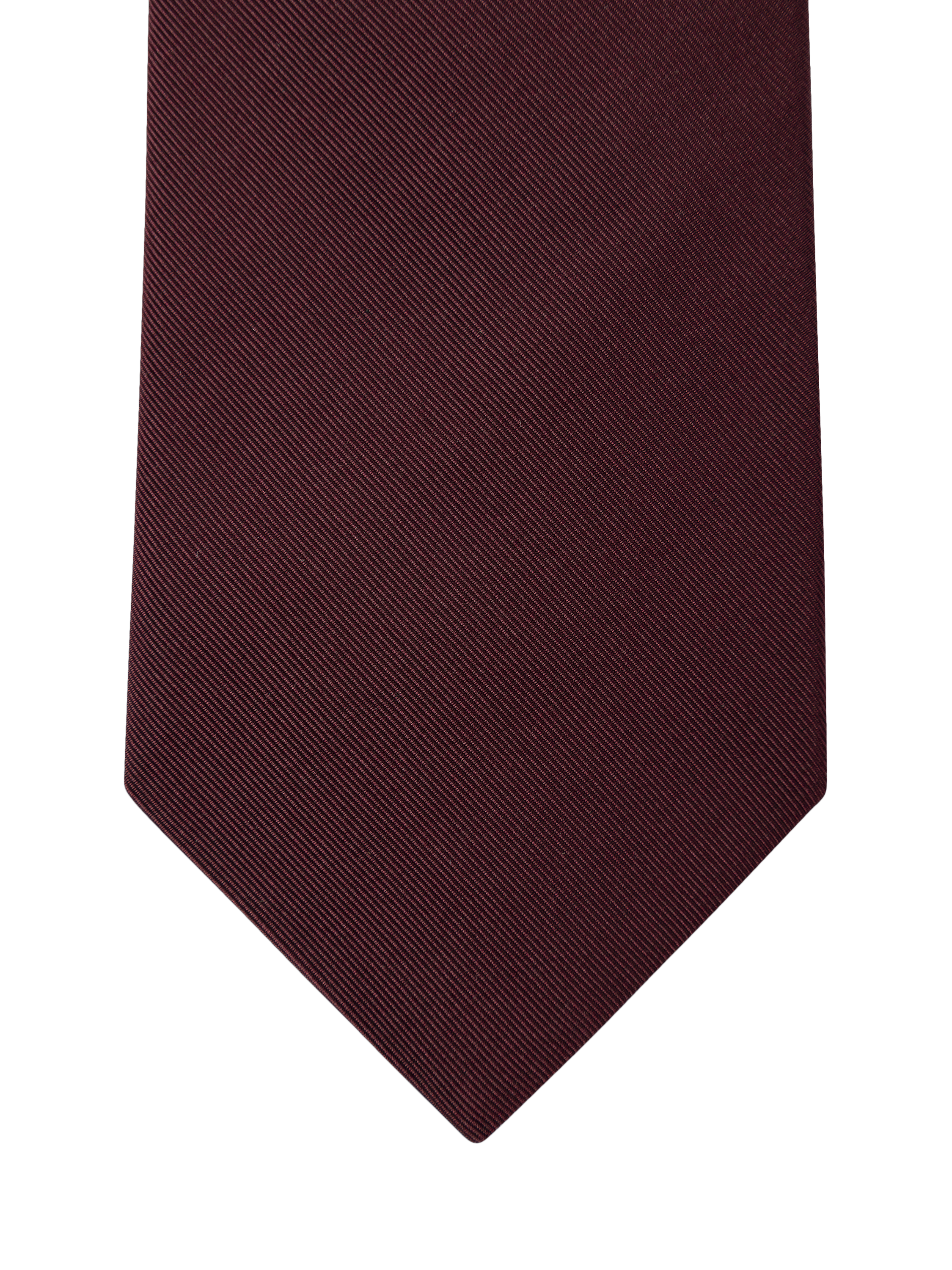 Product image 4 of 4, which shows Hackett London Silk & Cotton Blend Tie, Ruby Wine Red