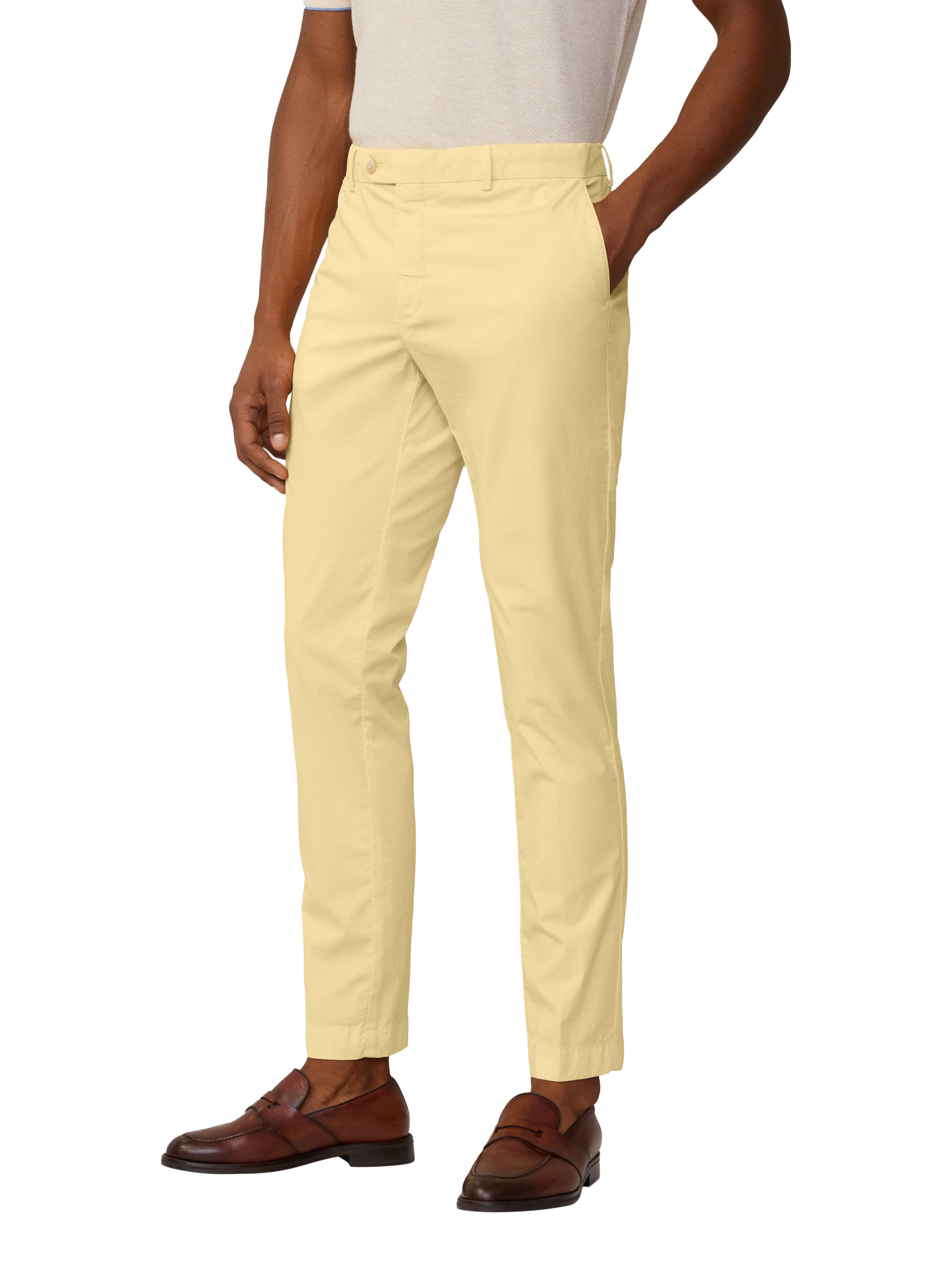 Product image 2 of 7, which shows Hackett London Slim Fit Kensington Chinos, Soft Yellow, 28R