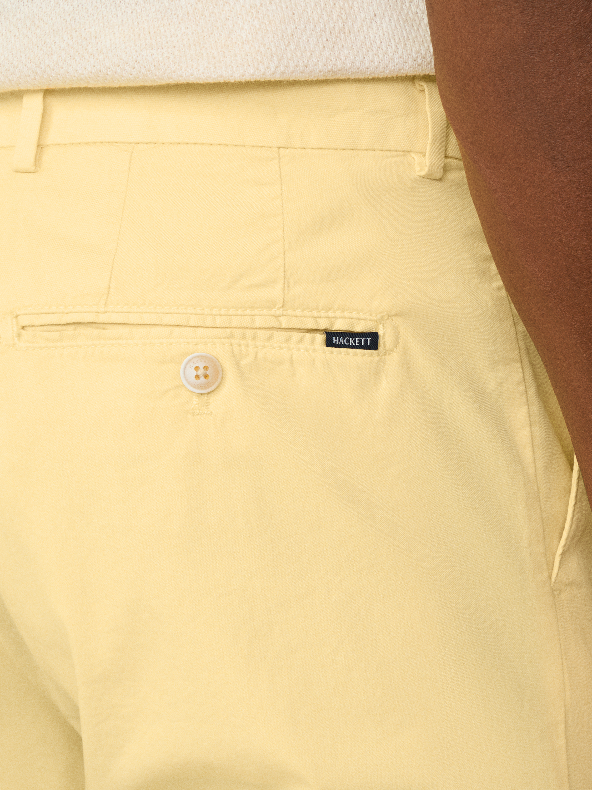 Product image 5 of 7, which shows Hackett London Slim Fit Kensington Chinos, Soft Yellow, 28R