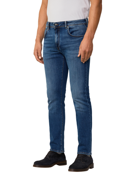 Hackett London Slim Fit Vintage Jeans, Denim Blue - view 2, Denim Blue