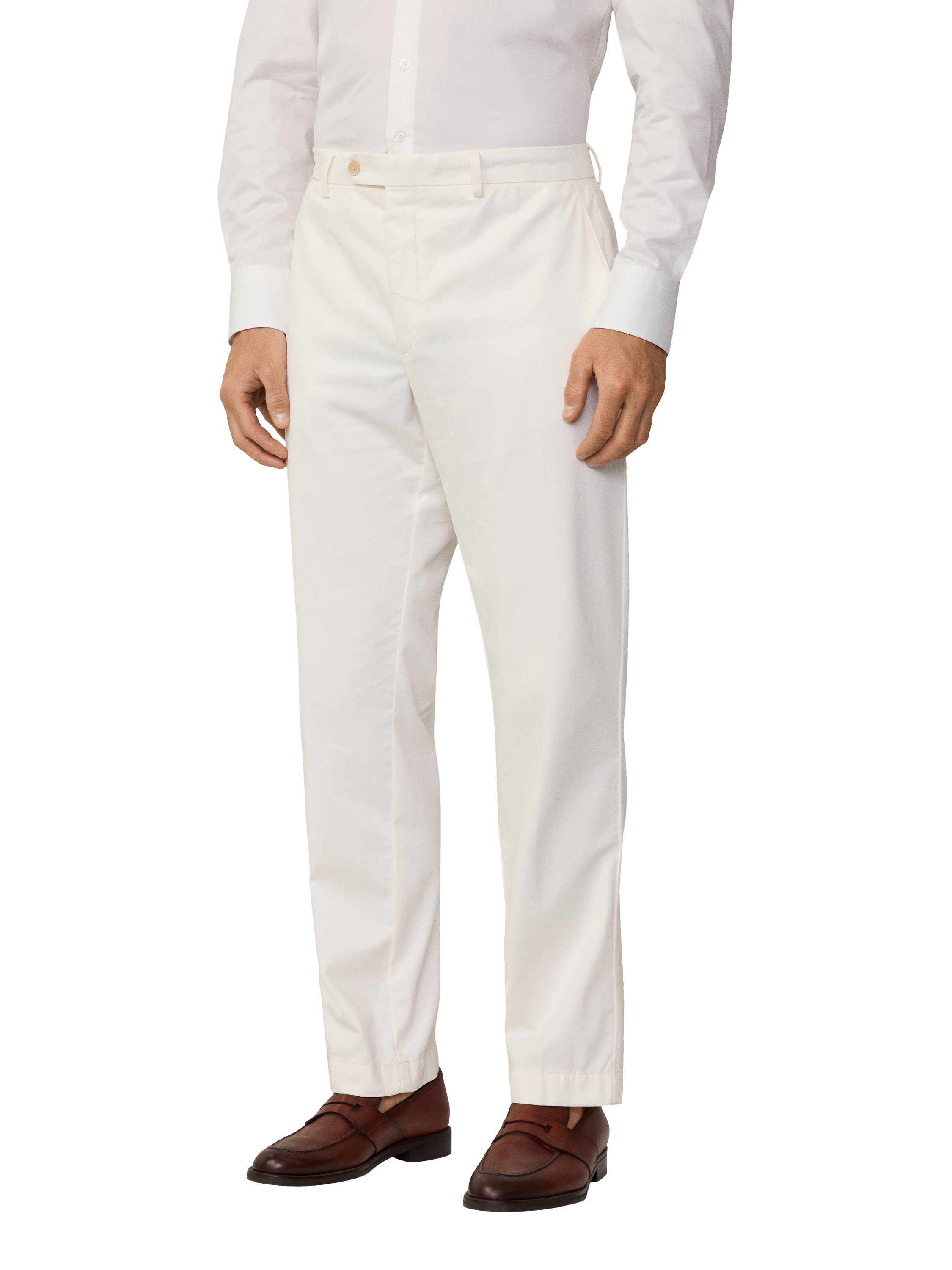 Product image 2 of 7, which shows Hackett London Classic Fit Sanderson Chinos, Off White, 28R