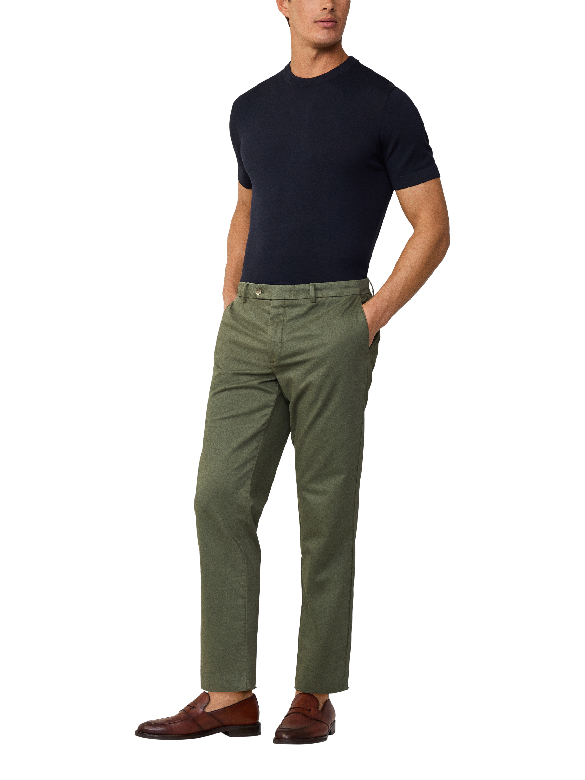 Hackett London Classic Fit Sanderson Chinos, Thyme Green