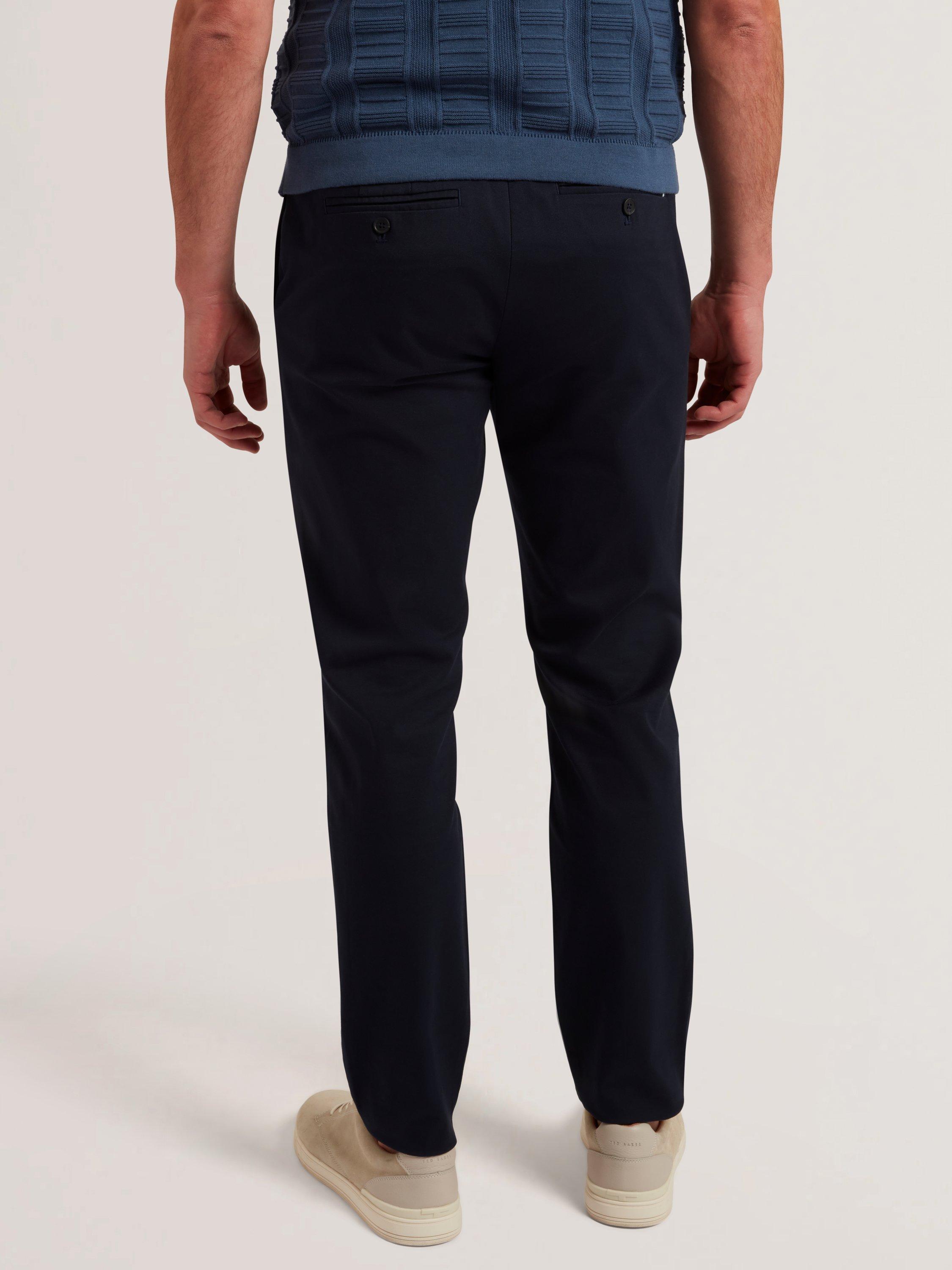 Product image 2 of 5, which shows Ted Baker Batford Cotton Blend Core Chinos, Navy, M