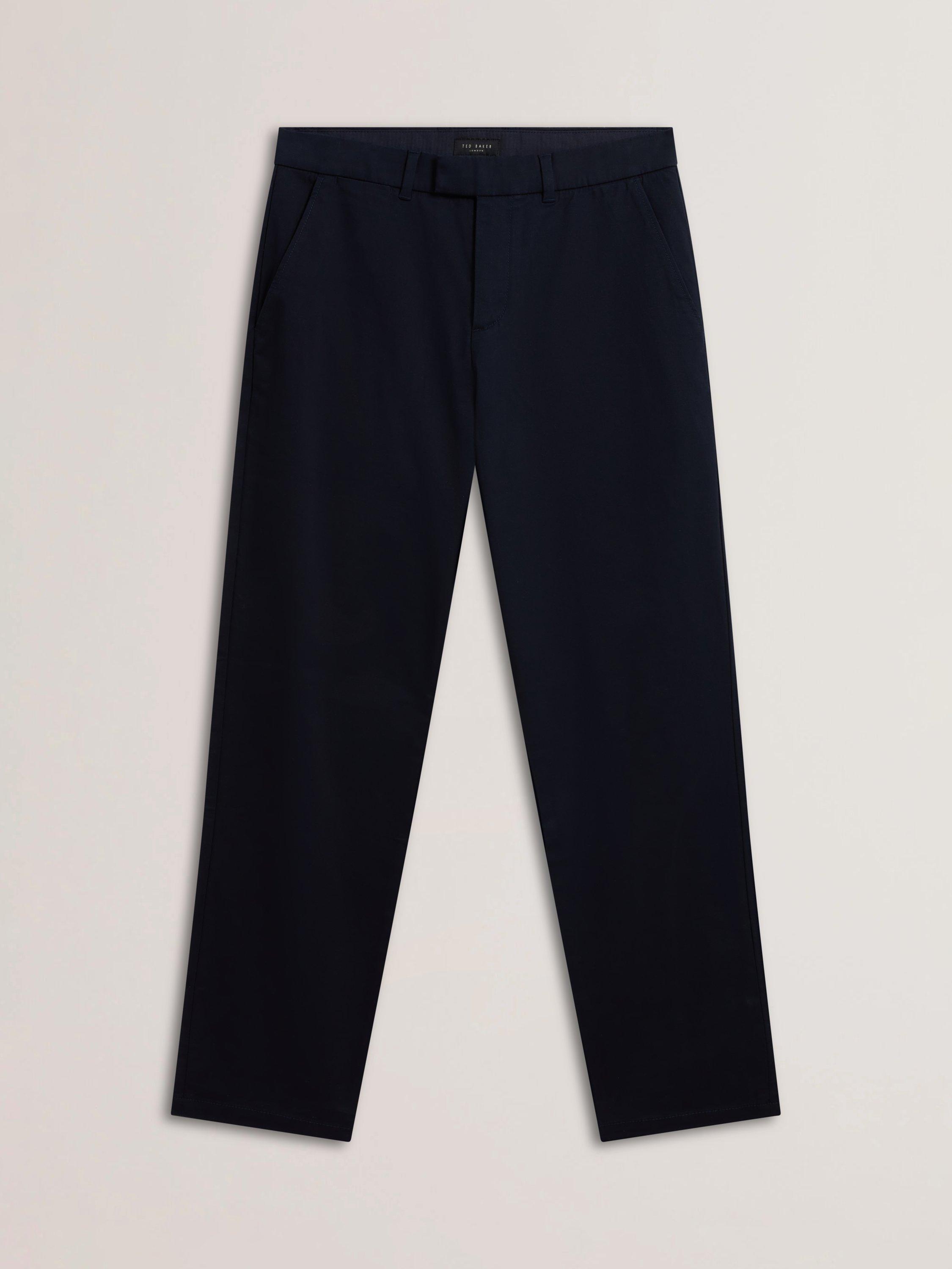 Product image 5 of 5, which shows Ted Baker Batford Cotton Blend Core Chinos, Navy, M