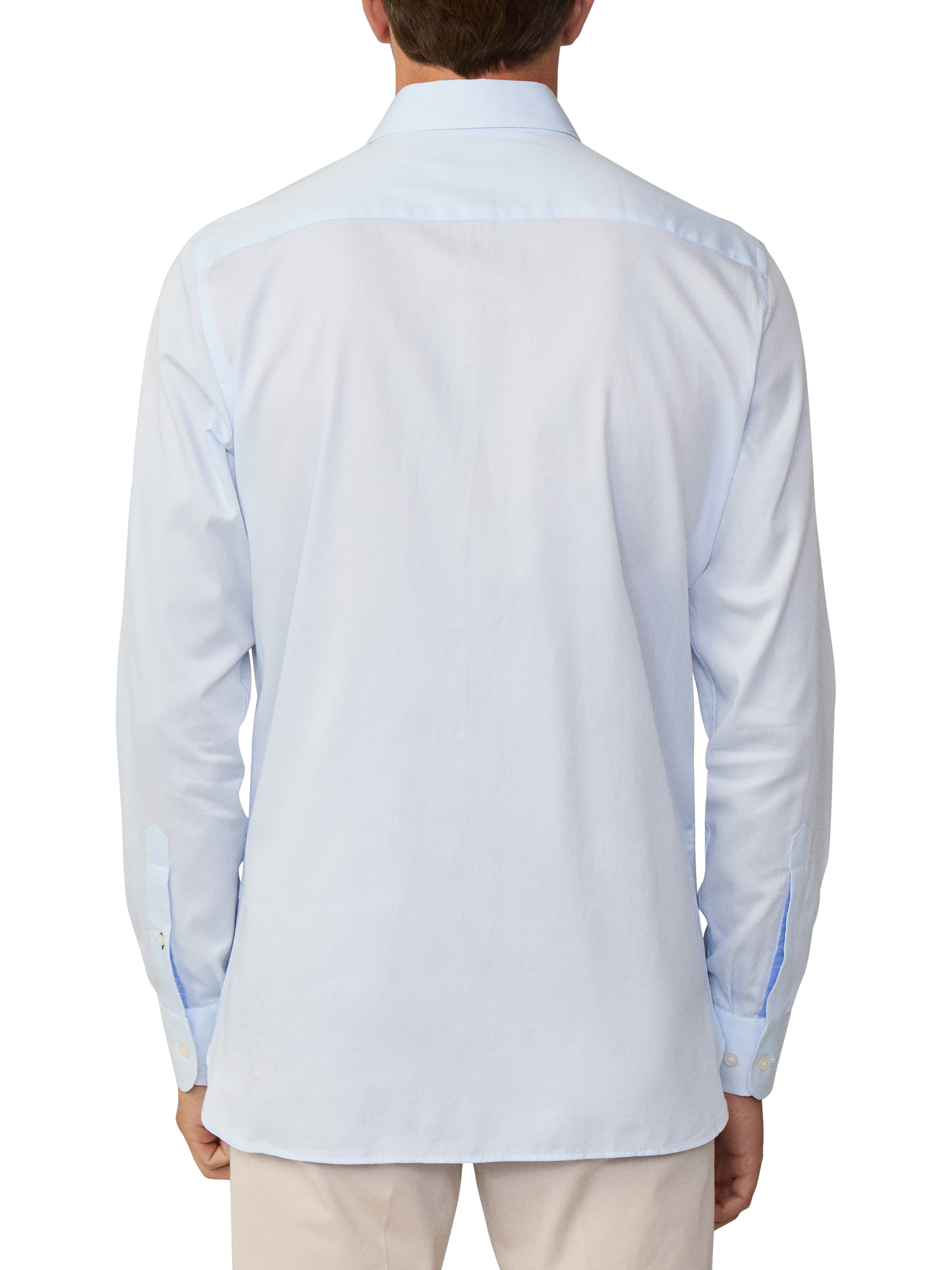 Product image 3 of 7, which shows Hackett London Cotton Classic Fit Kent Cutaway Shirt, Sky Blue, XXL