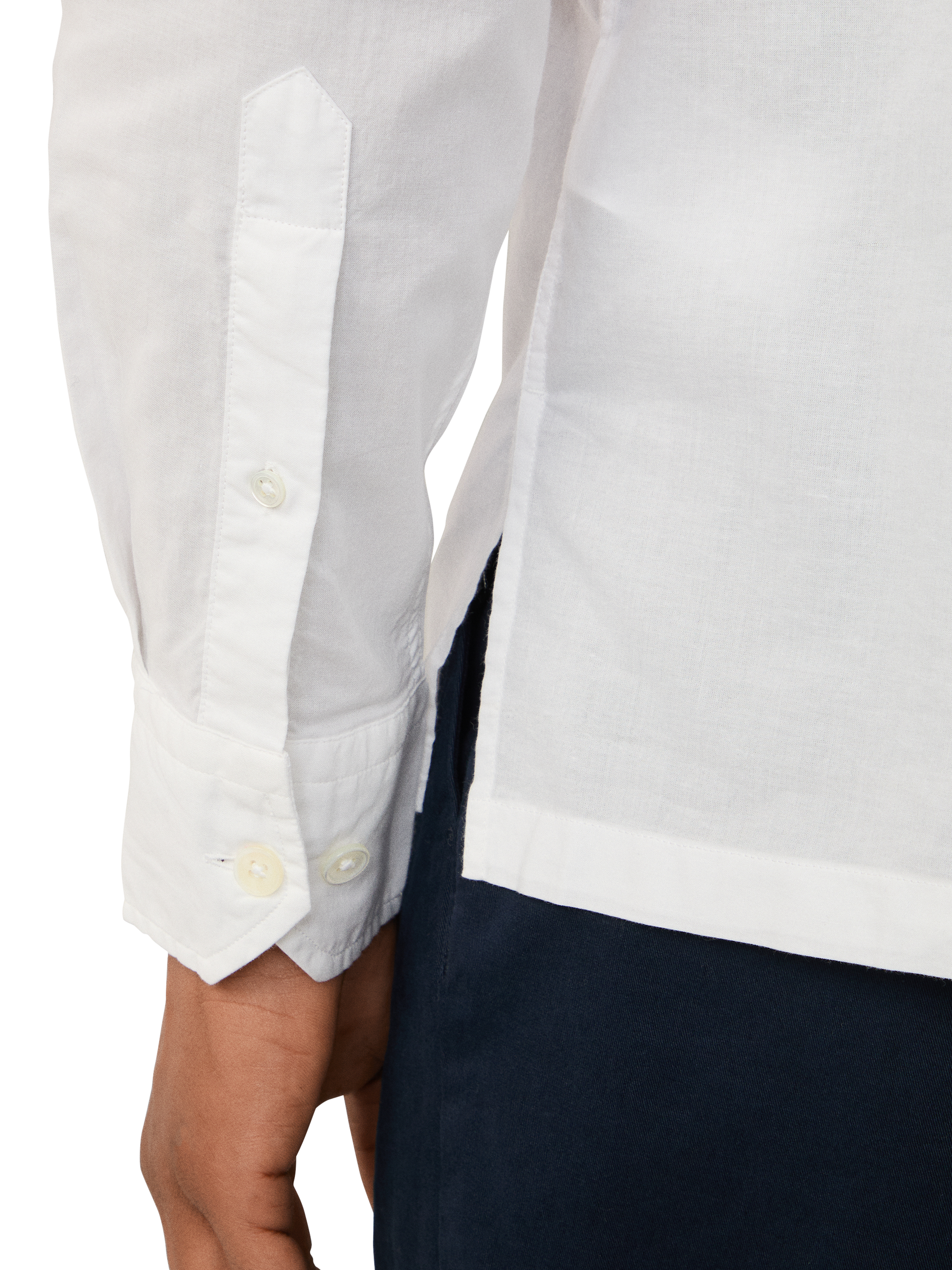 Product image 5 of 7, which shows Hackett London Classic Fit Guayabera Shirt, Optic White, XXL