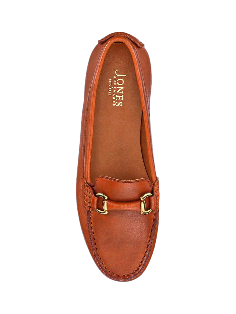 Product image 4 of 5, which shows Jones Bootmaker Athikia Leather Loafers, Tan, 3