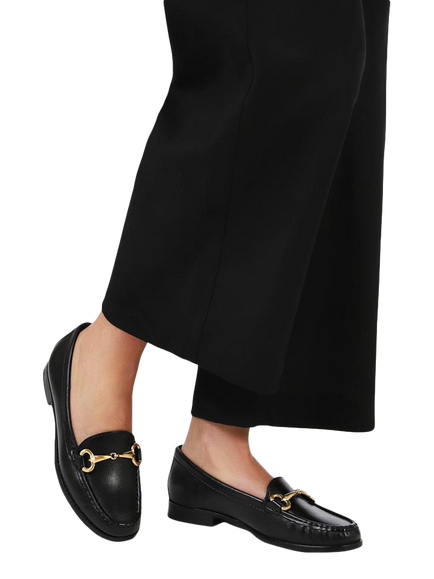 Jones Bootmaker Lorella Wide Fit Leather Loafers - view 2, Black