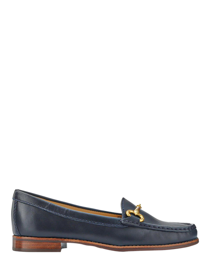 Jones Bootmaker Lorella Wide Fit Leather Loafers, Navy