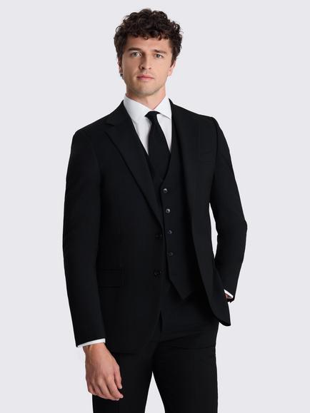 Moss Tailored Fit Stretch Suit Jacket, Black