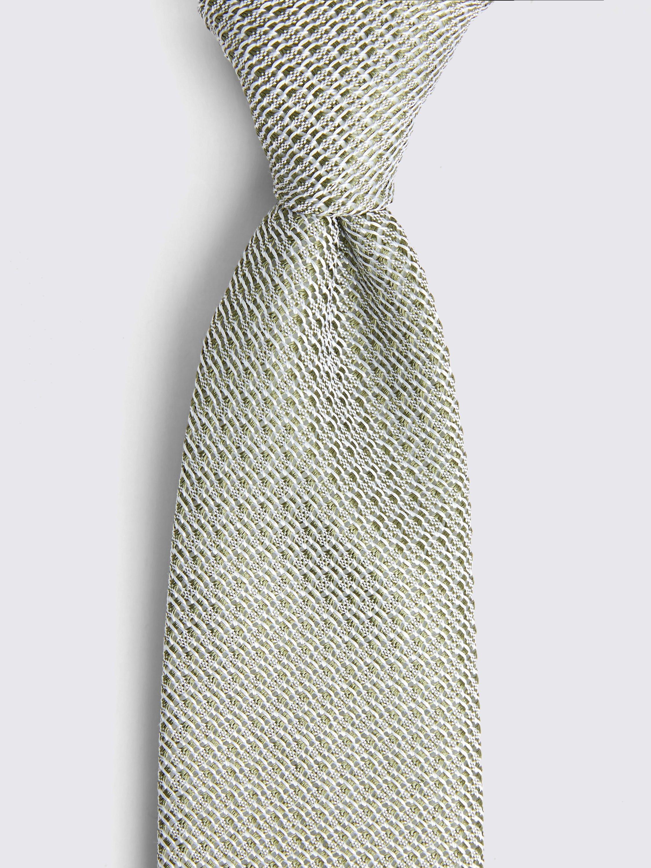 Product image 2 of 2, which shows Moss Grenadine Silk Tie, Green, One Size