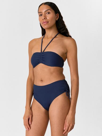 Whistles Mixed Rib Bikini Bottoms, Navy, Navy
