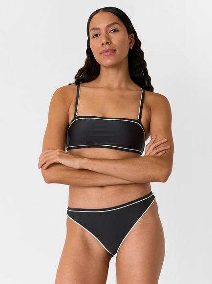 Whistles Piper Contrast Bikini Bottoms, Black/White, Black/White