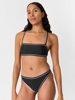 Whistles Piper Contrast Bikini Top, Black/White, Black/White