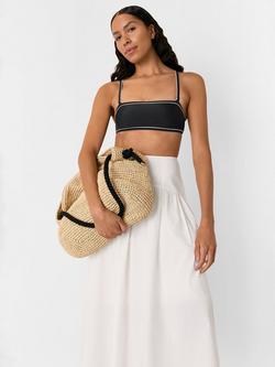 Whistles Piper Contrast Bikini Top, Black/White - view 2, Black/White