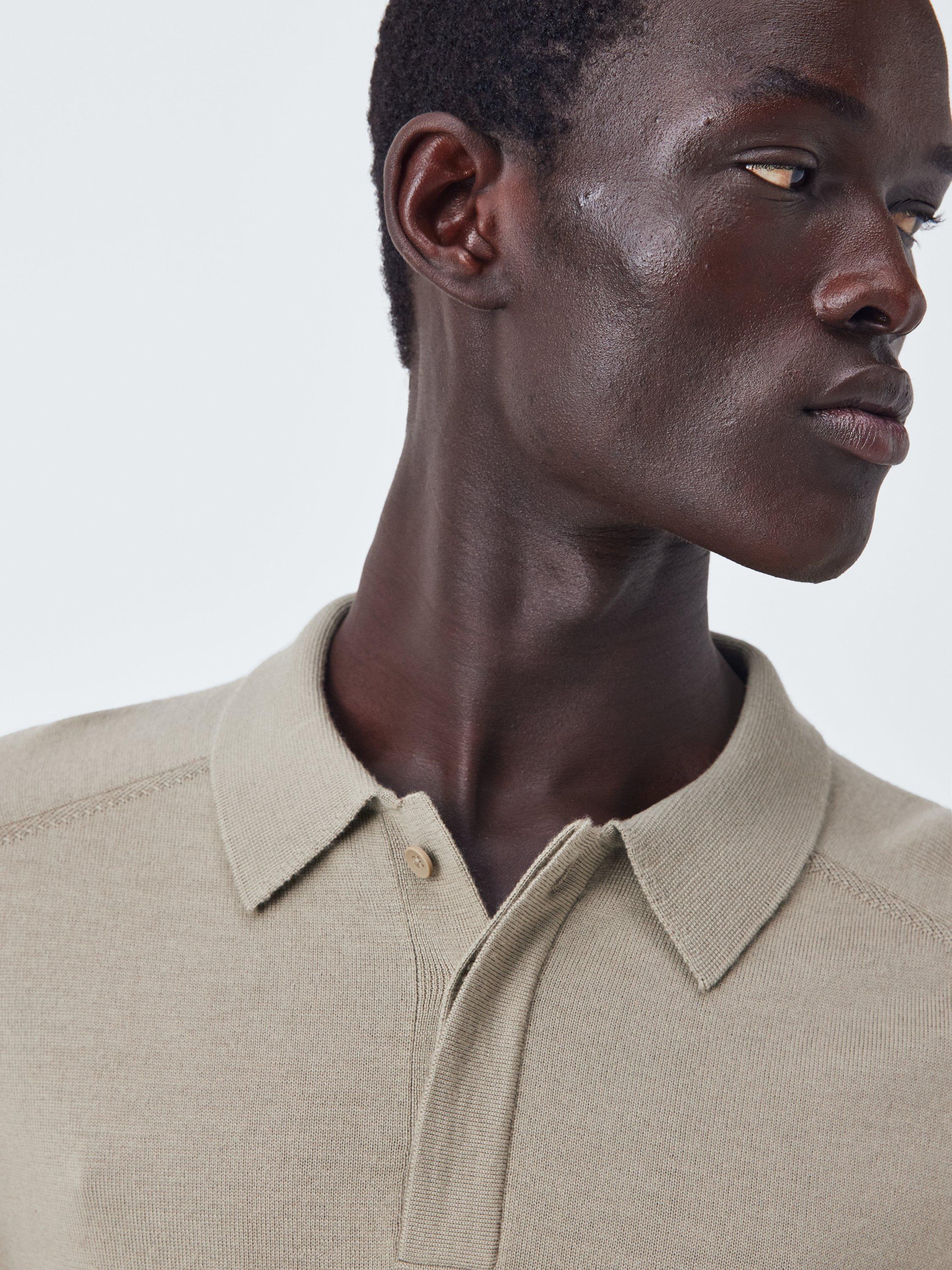 Product image 5 of 6, which shows Kin Merino Wool Polo Neck Jumper, Laurel Oak, S