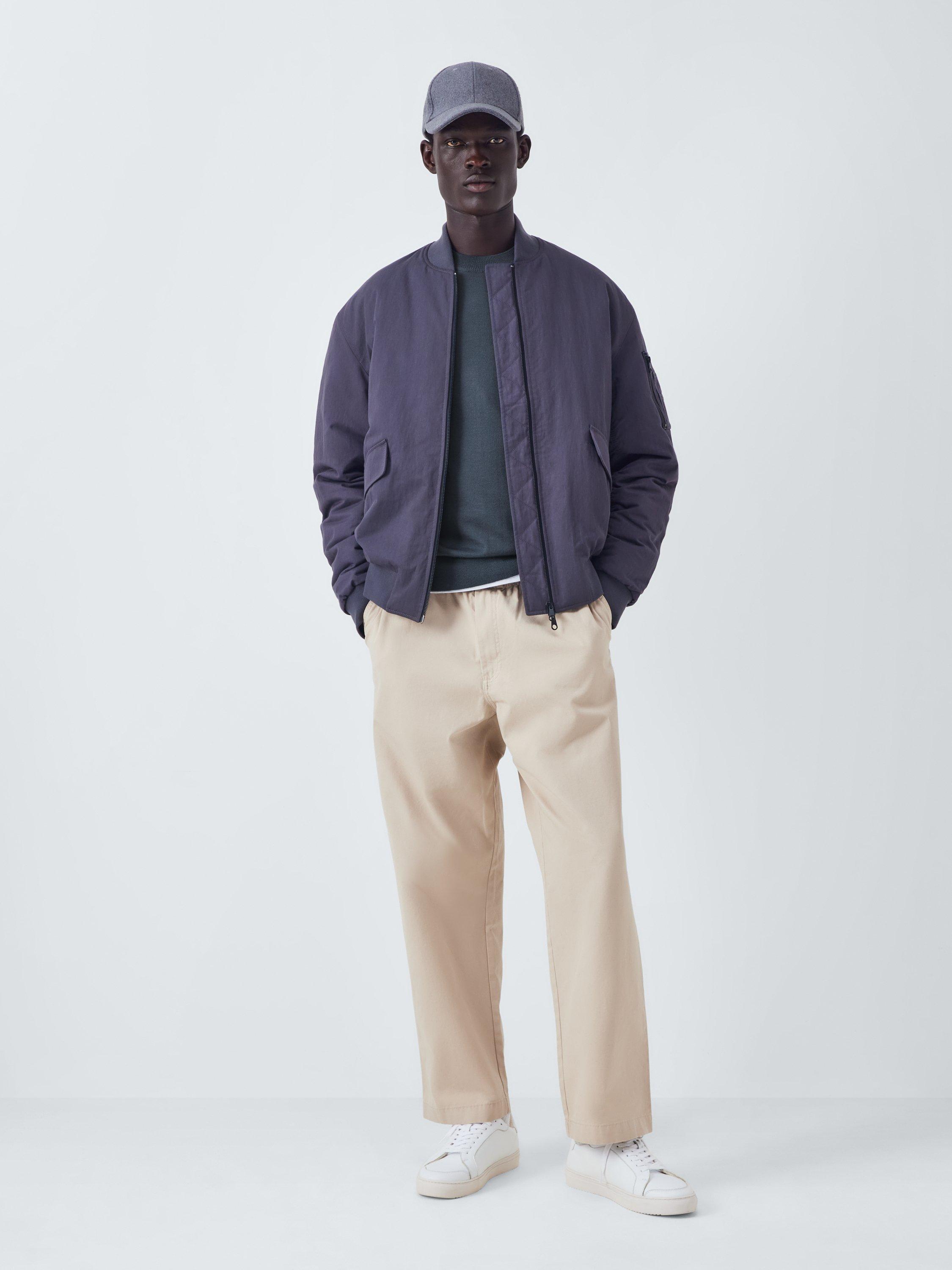 Product image 3 of 6, which shows Kin Merino Wool Saddle Neck Jumper, Slate Blue, S