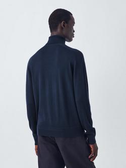 Kin Merino Wool Roll Neck Jumper - view 2, Dark Sapphire