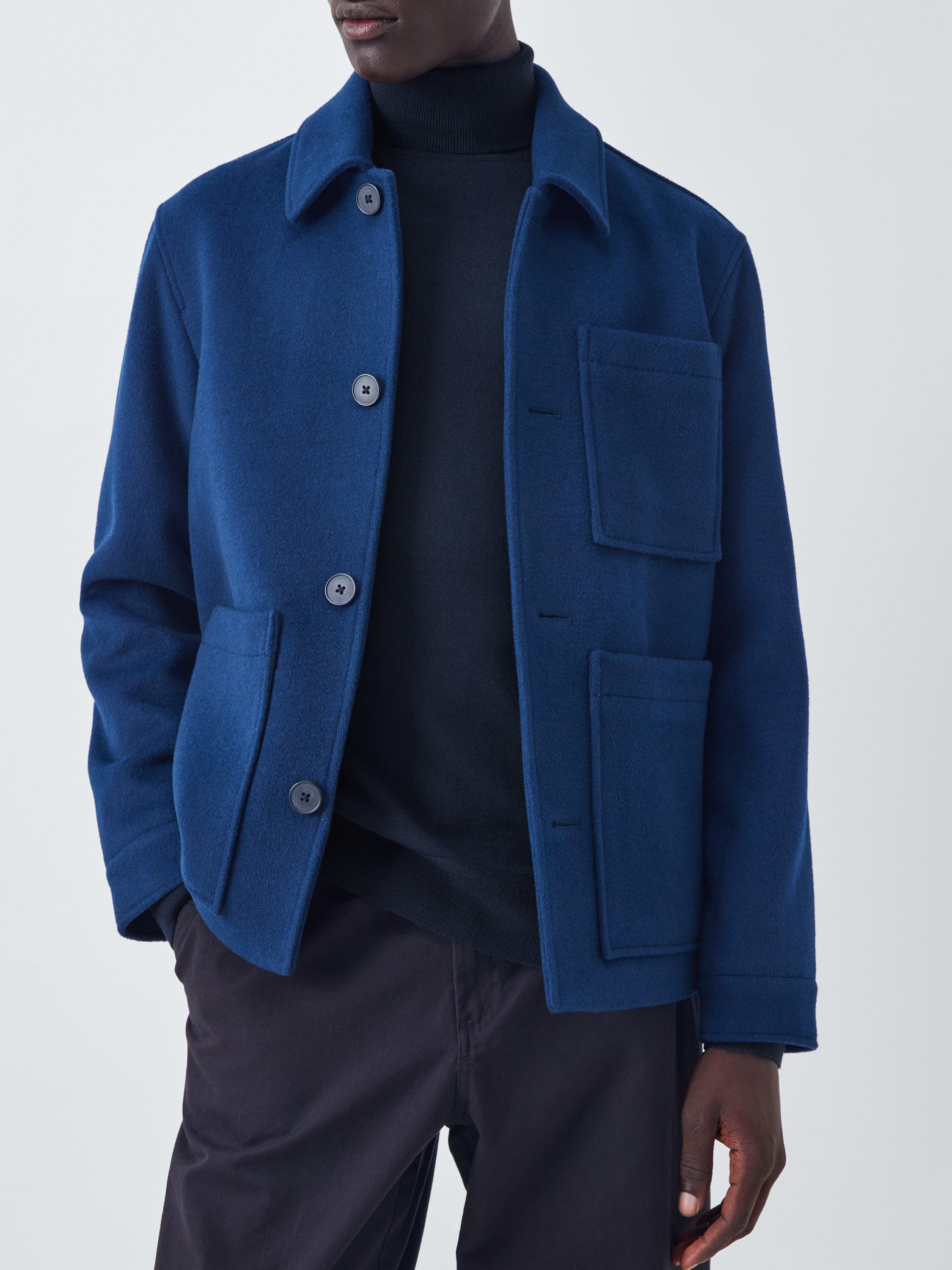 Product image 6 of 6, which shows Kin Merino Wool Roll Neck Jumper, Dark Sapphire, S