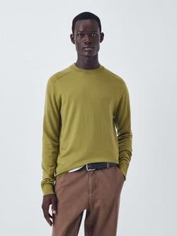 Kin Merino Wool Saddle Neck Jumper, Dried Herb