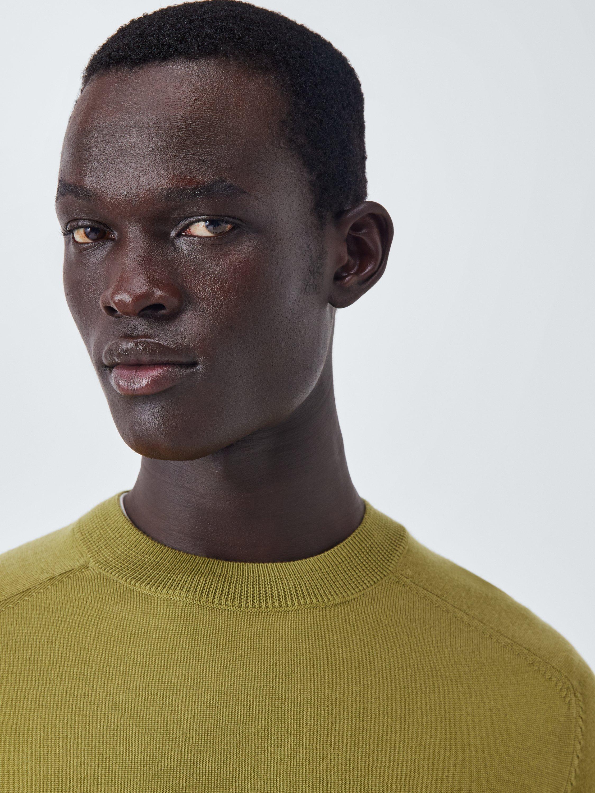 Product image 5 of 6, which shows Kin Merino Wool Saddle Neck Jumper, Dried Herb, S