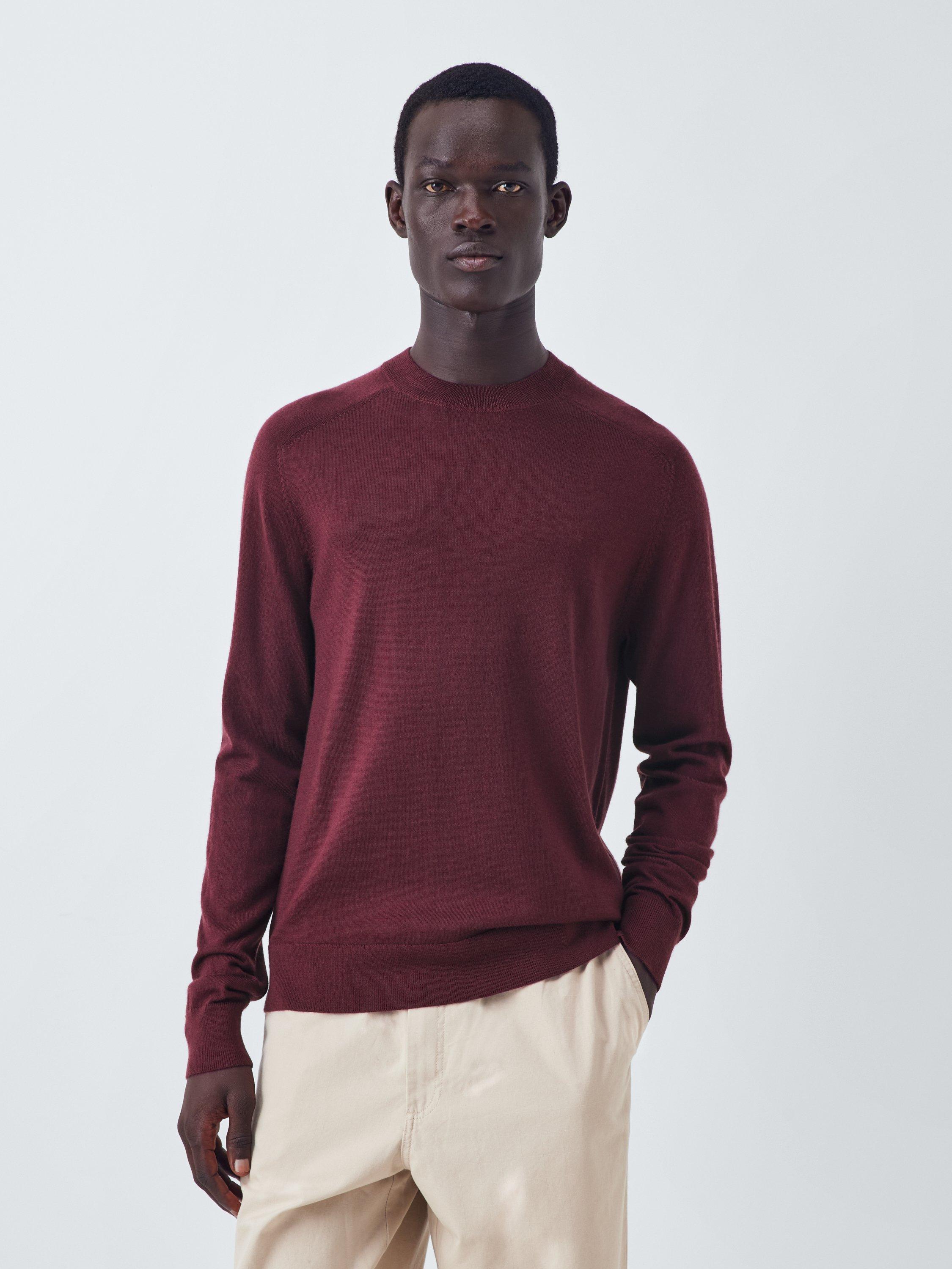 Product image 1 of 6, which shows Kin Merino Wool Saddle Neck Jumper, Port Royale, M