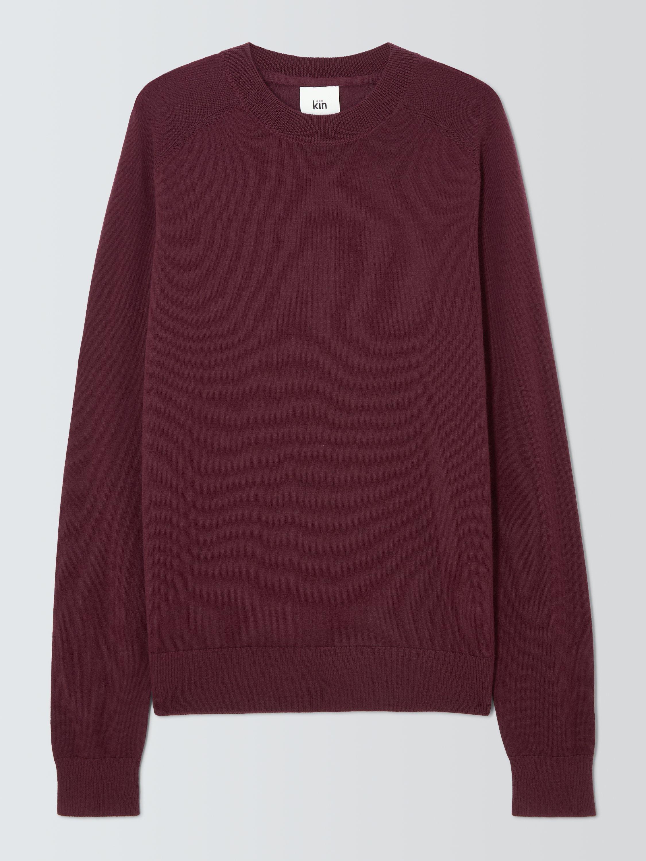 Product image 4 of 6, which shows Kin Merino Wool Saddle Neck Jumper, Port Royale, M