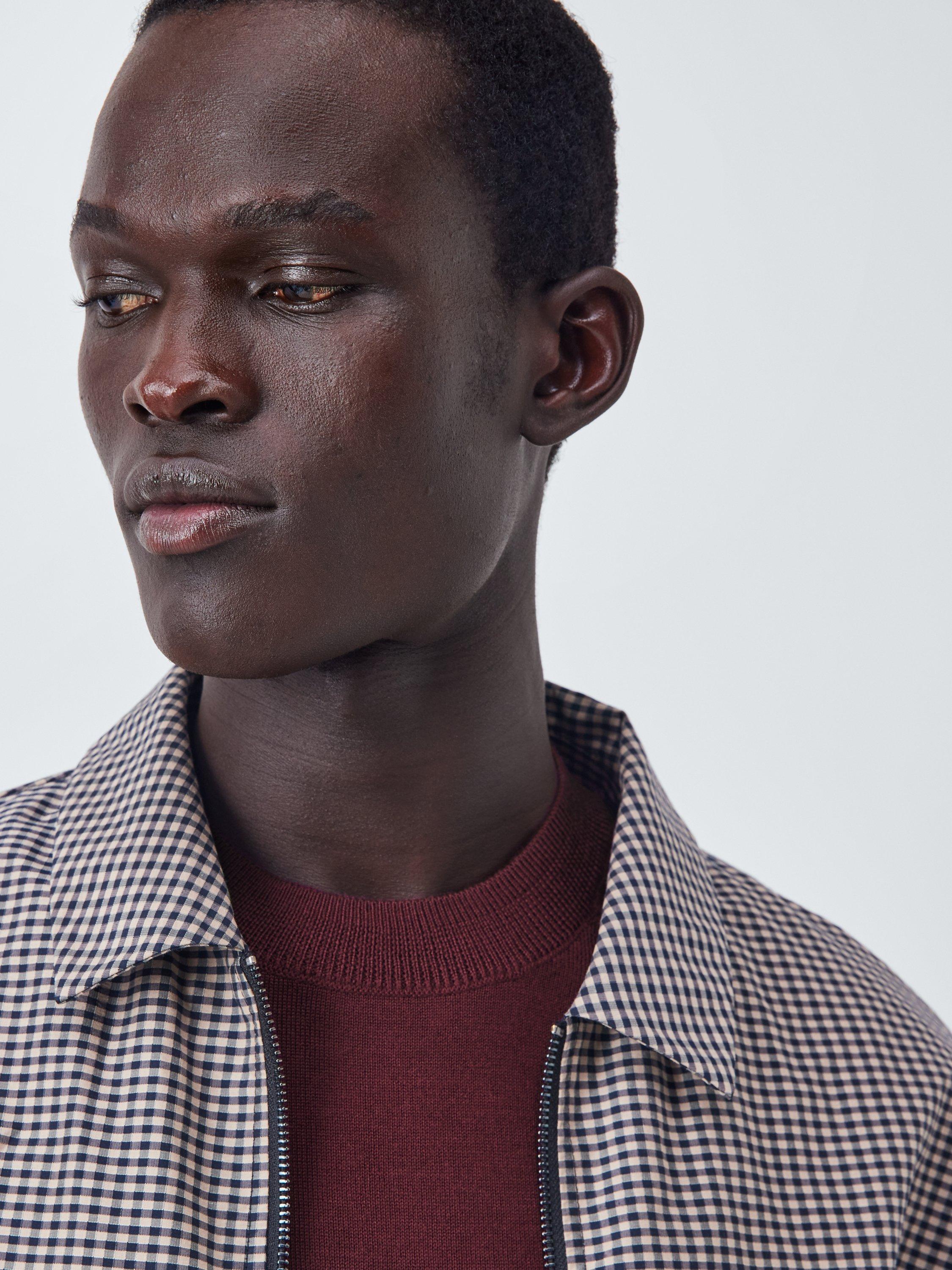 Product image 5 of 6, which shows Kin Merino Wool Saddle Neck Jumper, Port Royale, M