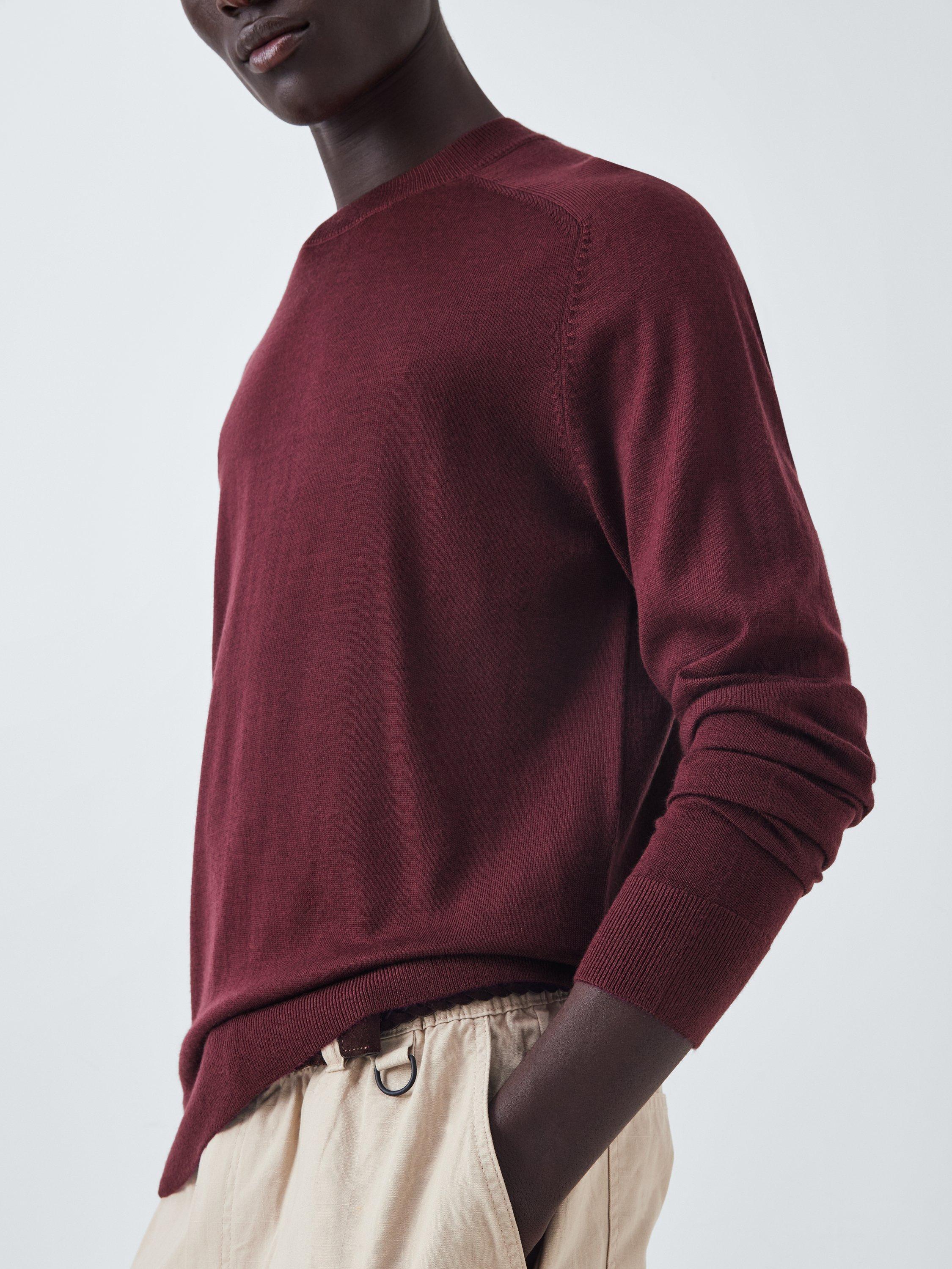 Product image 6 of 6, which shows Kin Merino Wool Saddle Neck Jumper, Port Royale, M