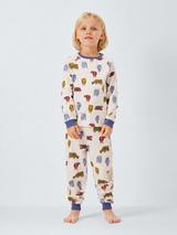 John Lewis Kids' Highland Cow Pyjamas, Natural