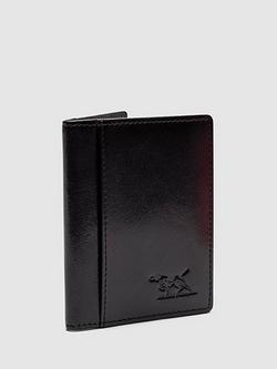 Rodd & Gunn Walton Landscape Fold 8cc Leather Cardholder - view 2, Nero