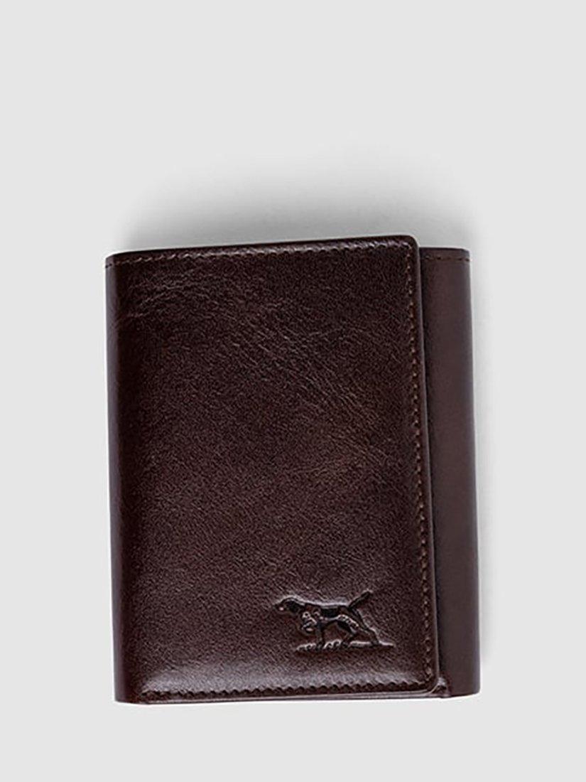 Product image 1 of 6, which shows Rodd & Gunn Wesport Tri-Fold Leather Wallet, Chocolate, One Size
