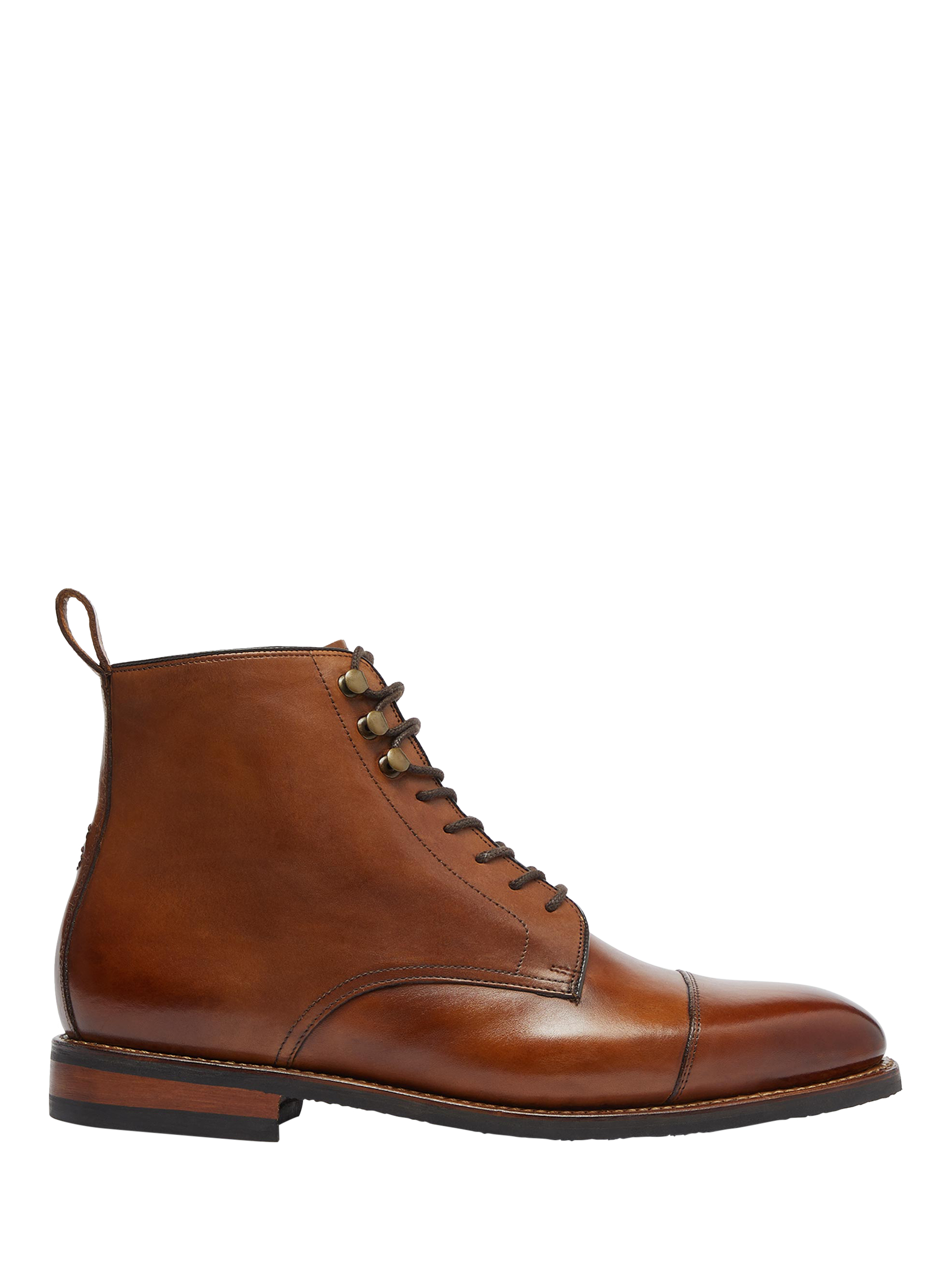 Product image 1 of 5, which shows Oliver Sweeney Inglesham Hand Finished Leather Derby Boots, Cognac, 6