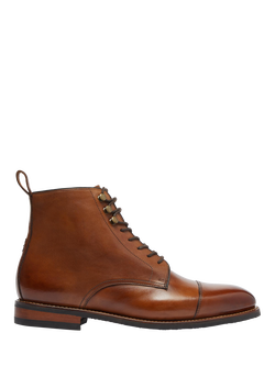 Oliver Sweeney Inglesham Hand Finished Leather Derby Boots, Cognac